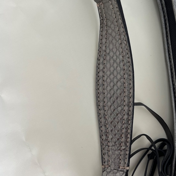 Vintage Y2K Small Coach Black Jacquard Signature Lurex Hobo Bag Python Strap - Picture 12 of 13